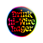 Drink Hi-Wire Lager Circle Sticker